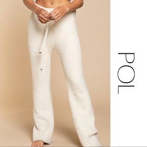 *LAST PAIR* NWT. POL Berber fleece cozy pants with drawstring waist. Large only